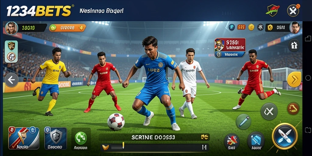 Tampilan gameplay seru dari 1234BETS yang menampilkan aksi olahraga.