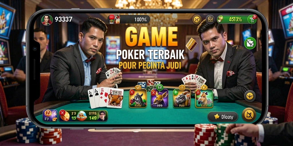 Screenshot utama 93337 menampilkan gameplay Poker yang seru dan mendebarkan.