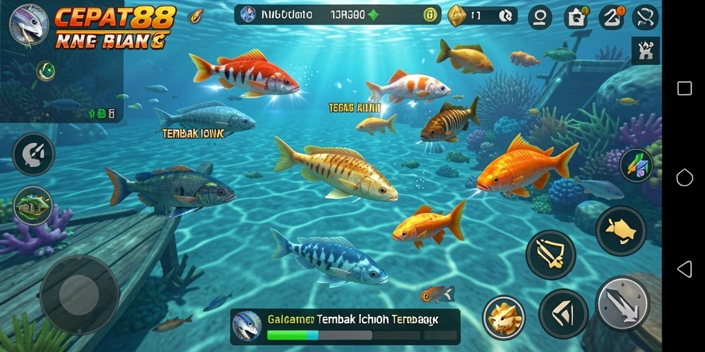 Tampilan gameplay menembak ikan yang seru di CEPAT88.