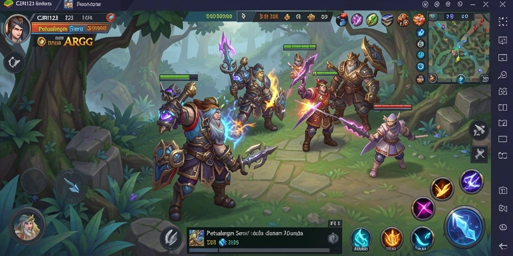 Screenshot gameplay CERI123 menampilkan aksi pertarungan yang mendebarkan dan indah.