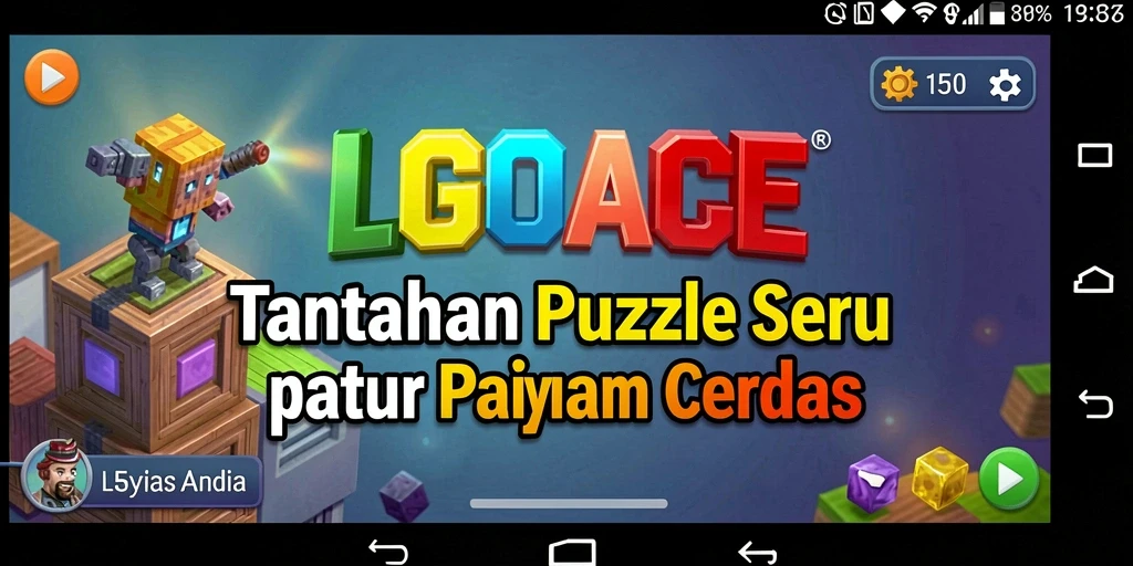 Tampilan gameplay LGOACE dengan berbagai tantangan puzzle.