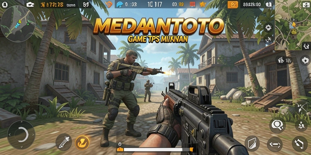 Tampilan gameplay seru di MEDANTOTO saat bertempur di TPS.