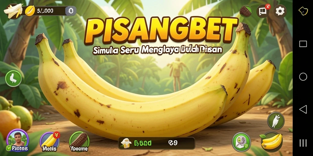 Gameplay seru PISANGBET dengan kebun pisang yang subur.
