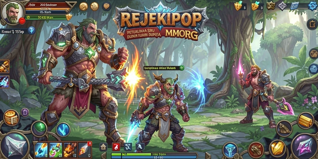 Tampilan gameplay seru dalam dunia MMORPG REJEKIPOP.