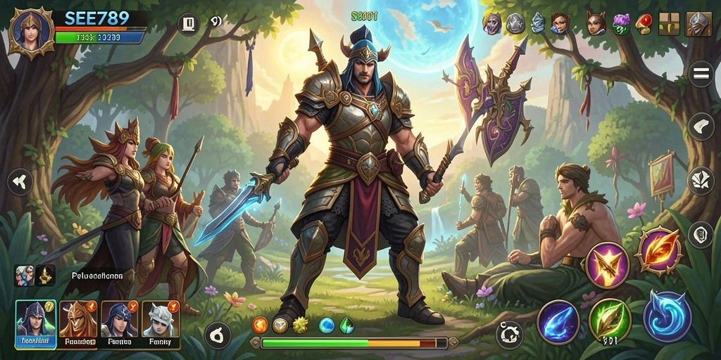 Tampilan gameplay menakjubkan dari SEE789 dengan petualangan RPG yang seru.