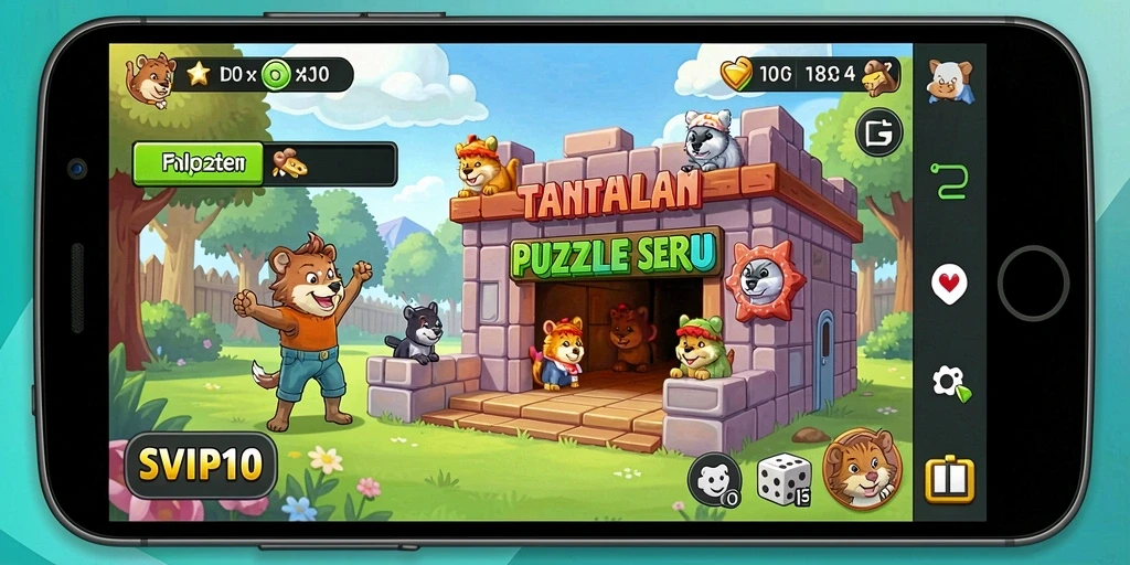 Screenshot SVIP10 menampilkan gameplay Puzzle yang menantang dan menarik.